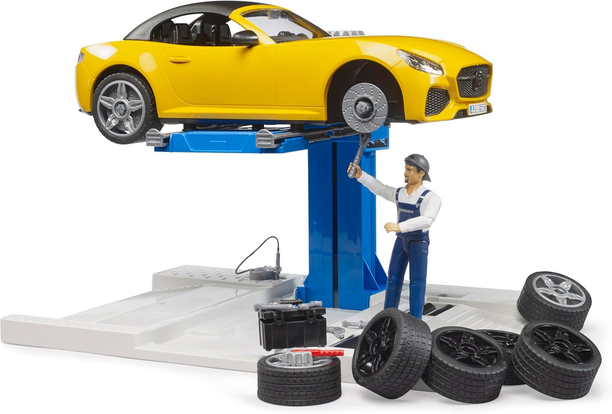 Bruder 62112 bworld Car Service Center with Bruder Roadster