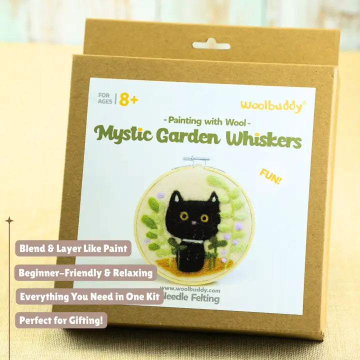 Wool Painting Kit: Mystic Garden Whiskers Cat