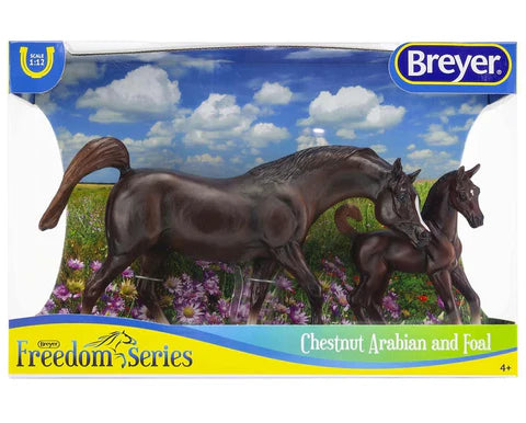 Chestnut Arabian Horse and Foal (Discontinued)