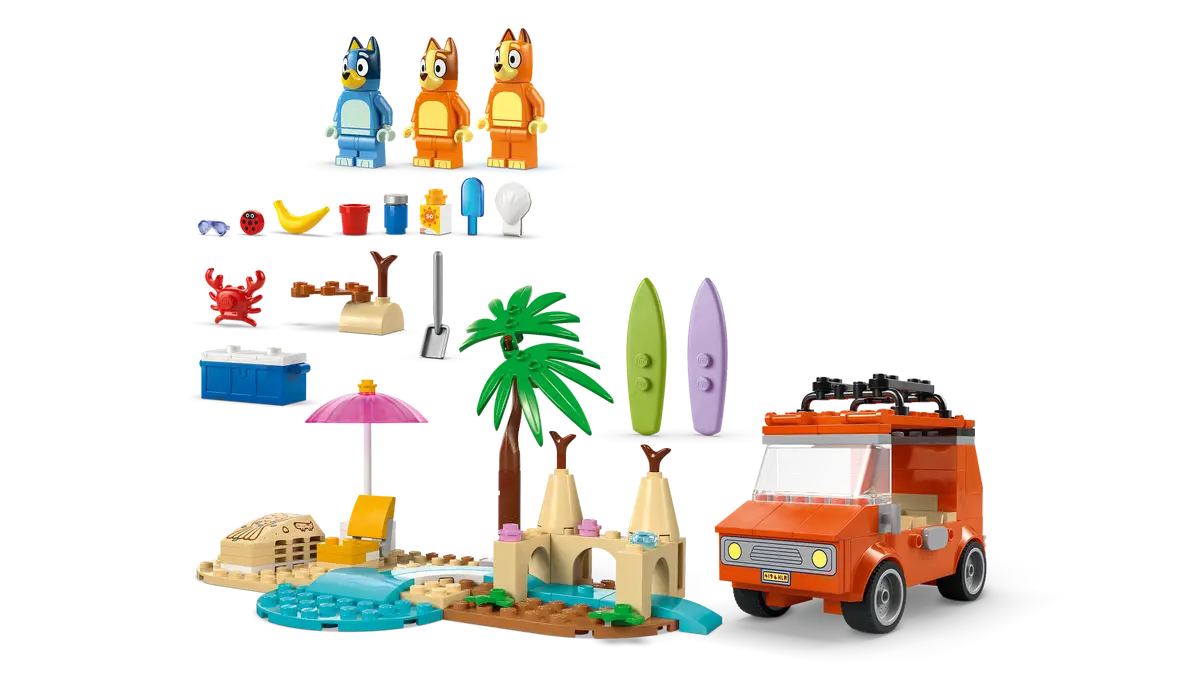 LEGO® Bluey Bluey's Beach & Family Car Trip (11202)