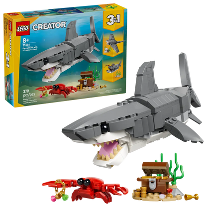 LEGO® Creator 3in1 Fierce Shark with a Treasure Chest (31381)