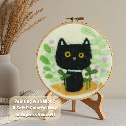 Wool Painting Kit: Mystic Garden Whiskers Cat