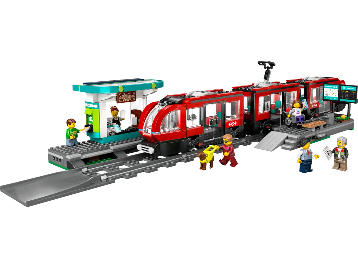 LEGO® City Downtown Streetcar and Station (60423)