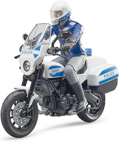 Bruder 62731 bworld Scrambler Ducati Police Motorbike w Policeman