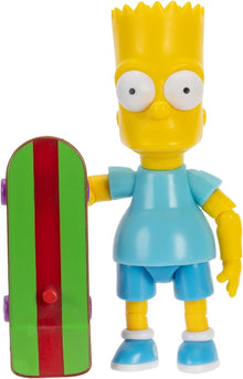 The Simpsons Bart Simpson with Skateboard Blue Shirt 5-Inch Action Figure