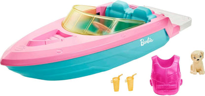 Barbie Boat with Puppy and Themed Accessories