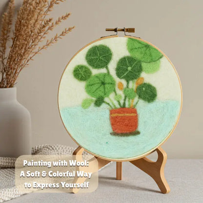 Wool Painting Kit: Potted Serenity Plant
