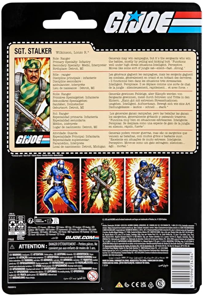 GI Joe Classified Retro Cardback Sgt Stalker (F9868)