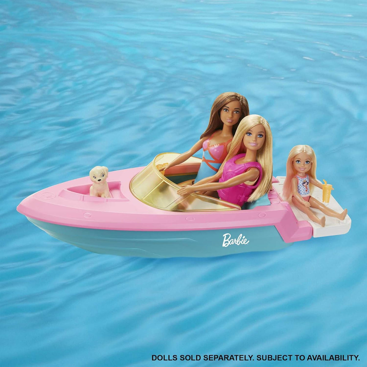 Barbie Boat with Puppy and Themed Accessories