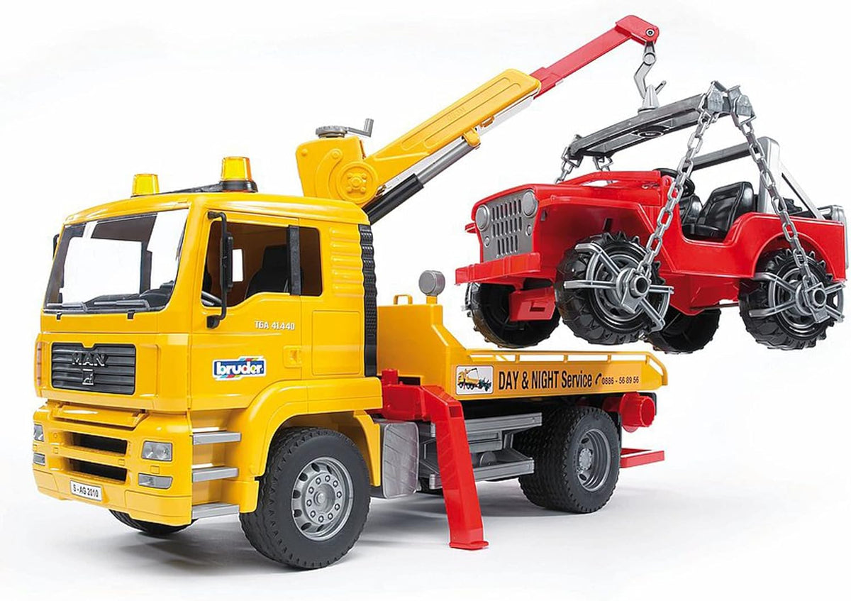 Bruder 02750 MAN TGA Breakdown Truck w/ Cross Country Vehicle 20.12.8