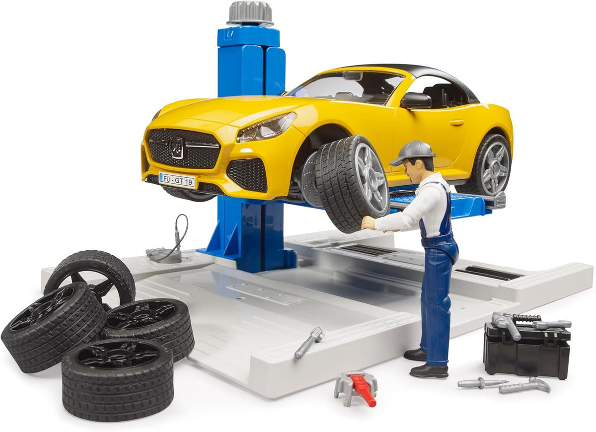 Bruder 62112 bworld Car Service Center with Bruder Roadster
