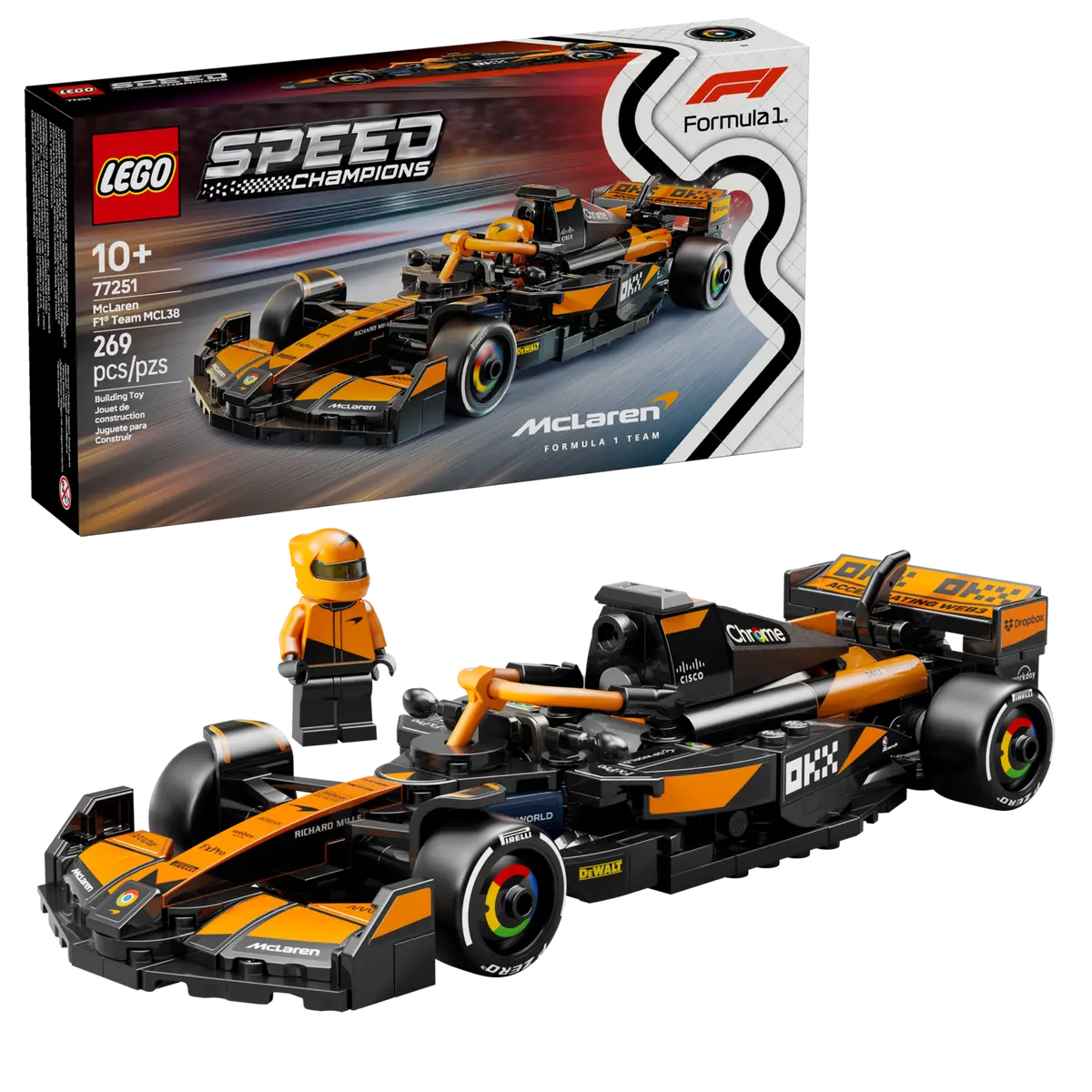 LEGO® Speed Champions McLaren F1® Team MCL38 Race Car (77251)