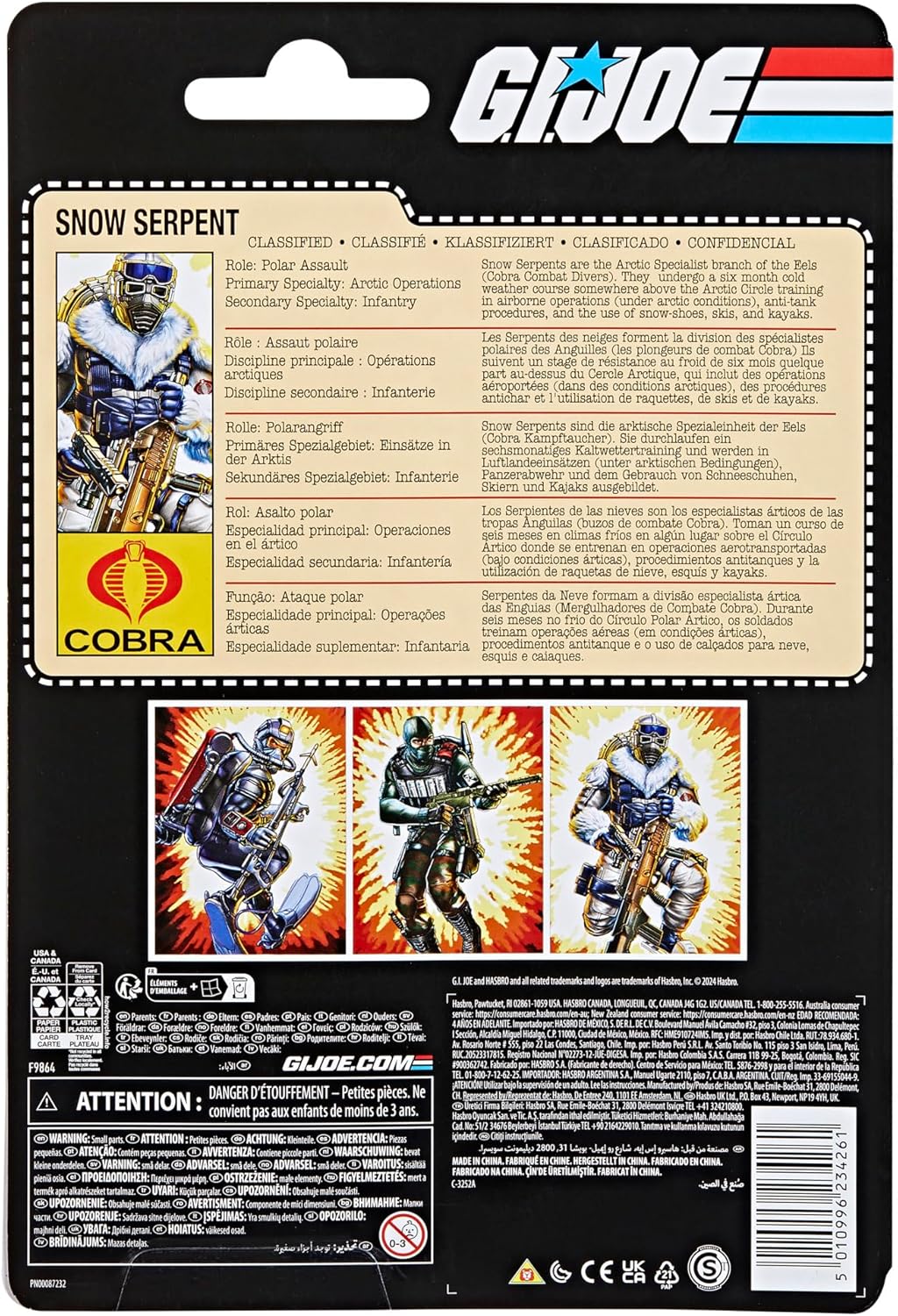 GI Joe Classified Retro Cardback Snow Serphent (F9864)