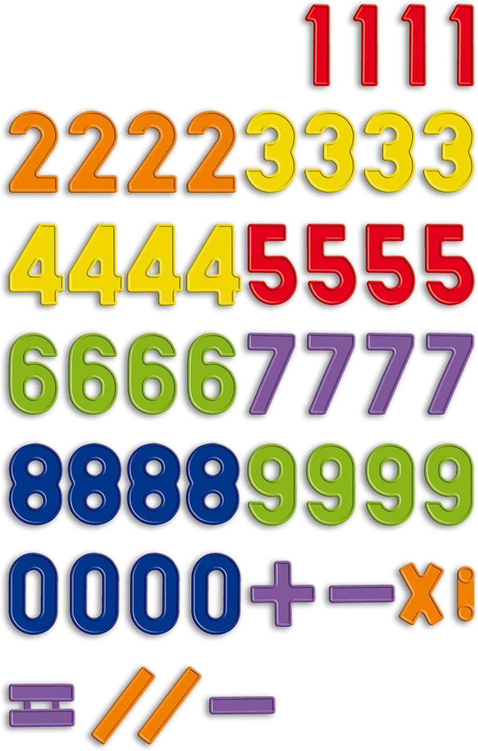 Quercetti Magnetic Numbers - 48 Piece Set (Made in Italy)