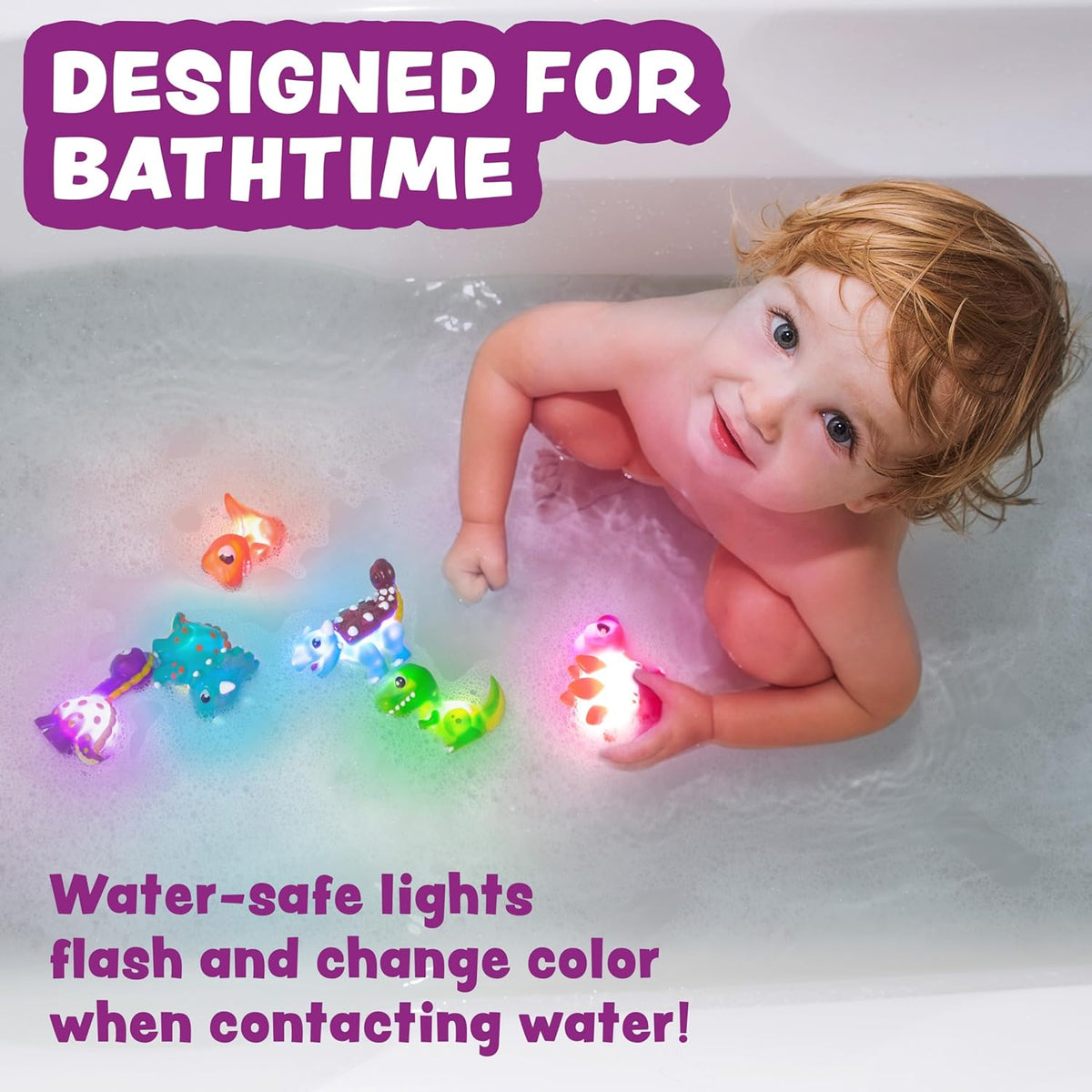 Tub Works® Dinos Dinosaur Light Up Bath Toys, 6pk