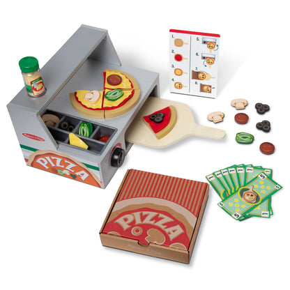 Top & Bake Pizza Counter Wooden Play food