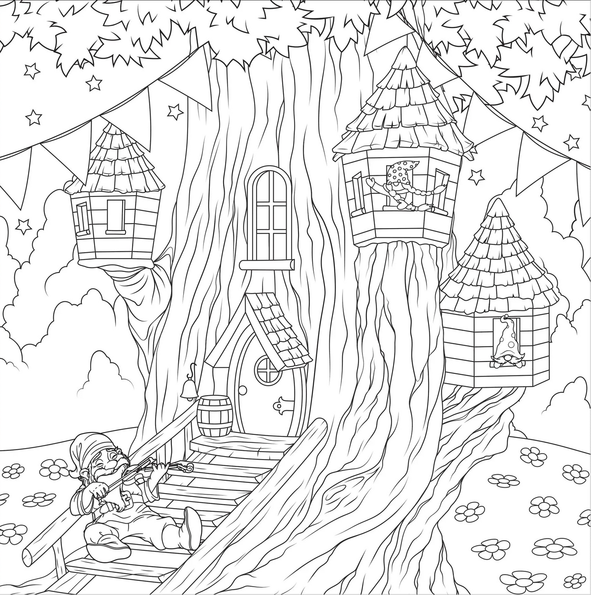 Adult Coloring Book Enchanted Kingdom