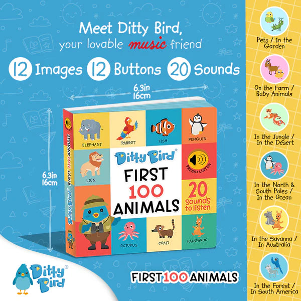 First 100 Animals Interactive Sound Book