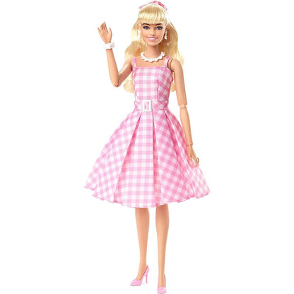 Barbie Movie Margot Robbie in Pink Gingham Dress