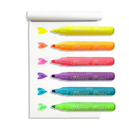 Heart Pops: Neon Highlighters (Set of 6)