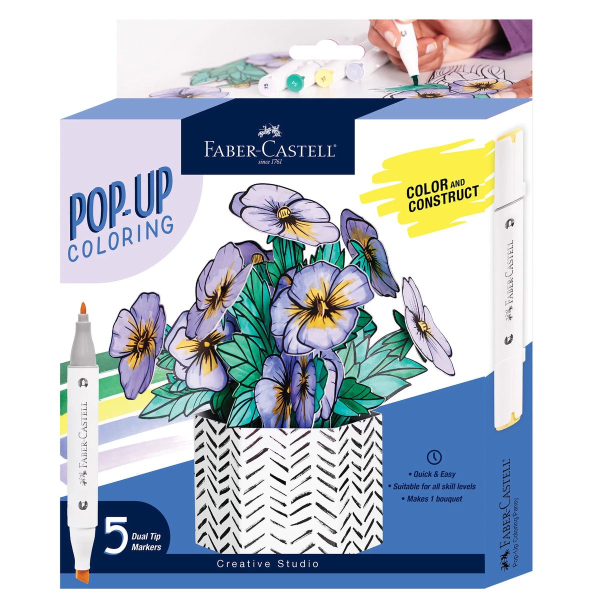 Pop Up Coloring Pansy